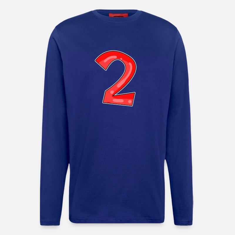 Zwei - 2 - Nummer Zahl - Langarmshirt - made by SPREAD  - Iconic Blue