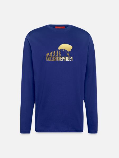 Evolution Fallschirmspringen - Langarmshirt - made by SPREAD - Iconic Blue
