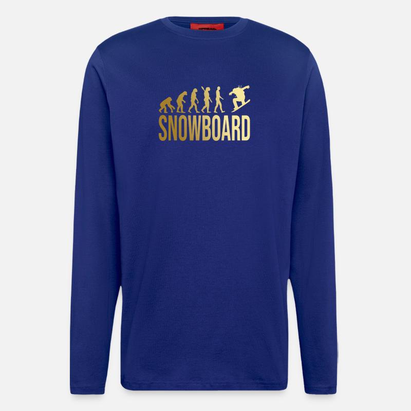 Evolution Snowboard - Langarmshirt - made by SPREAD  - Iconic Blue