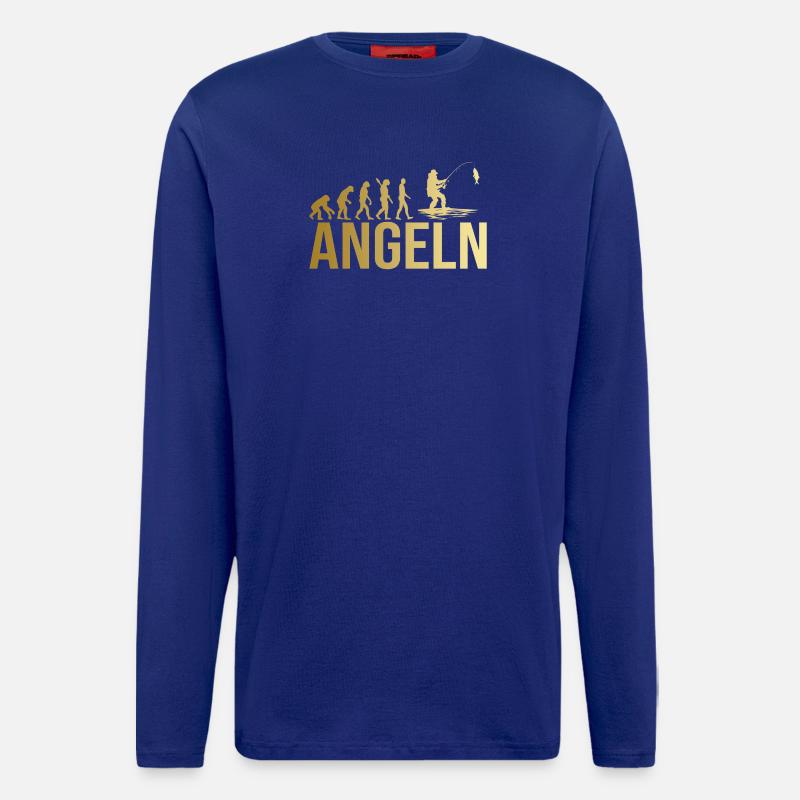 Evolution Angeln - Langarmshirt - made by SPREAD  - Iconic Blue