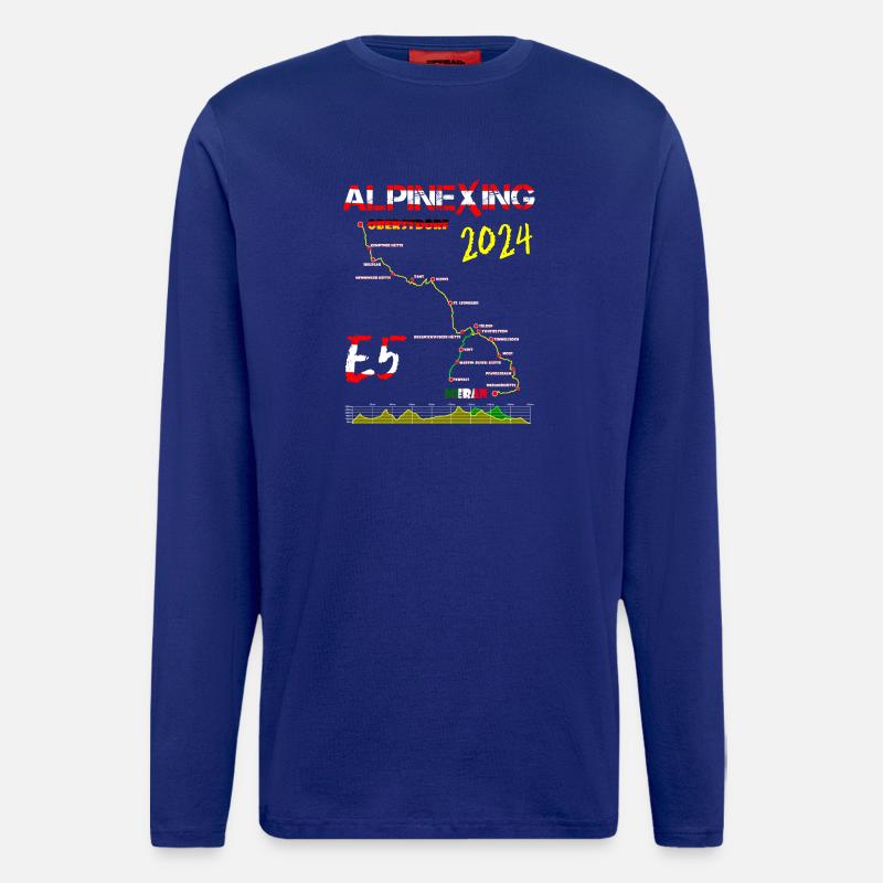 E5 Oberstdorf Meran 2024 - Langarmshirt - made by SPREAD  - Iconic Blue