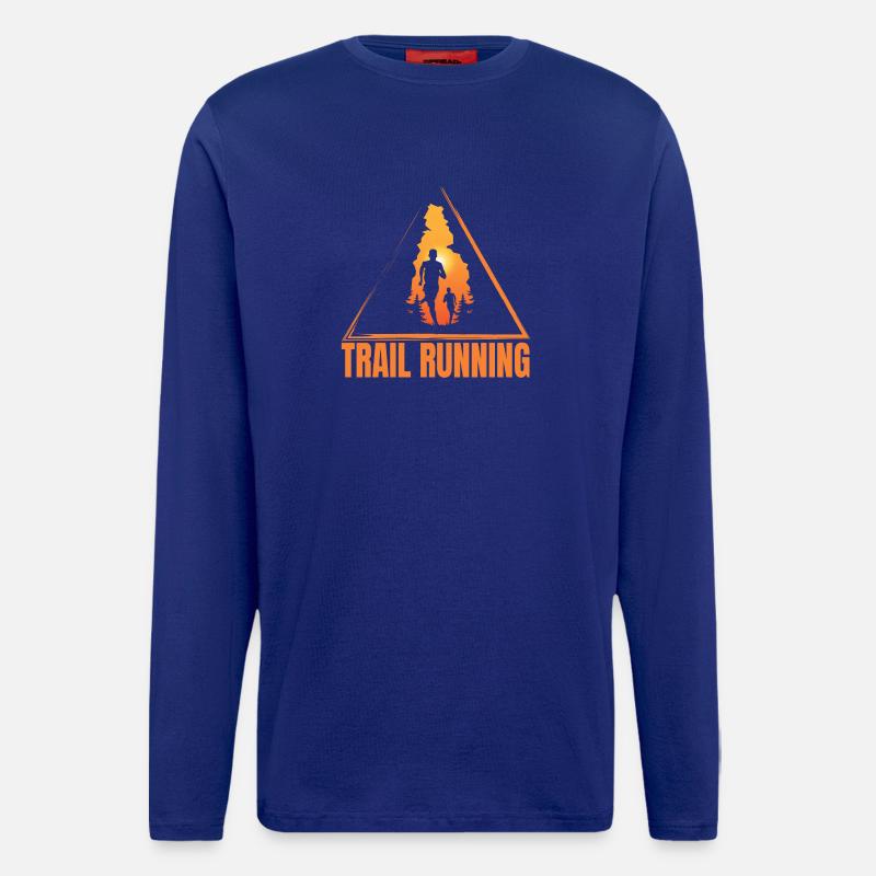 Trail Running - Langarmshirt - made by SPREAD  - Iconic Blue