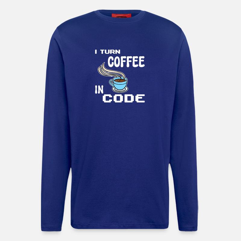 Developer Computerfreak Statement Programmierer - Langarmshirt - made by SPREAD  - Iconic Blue