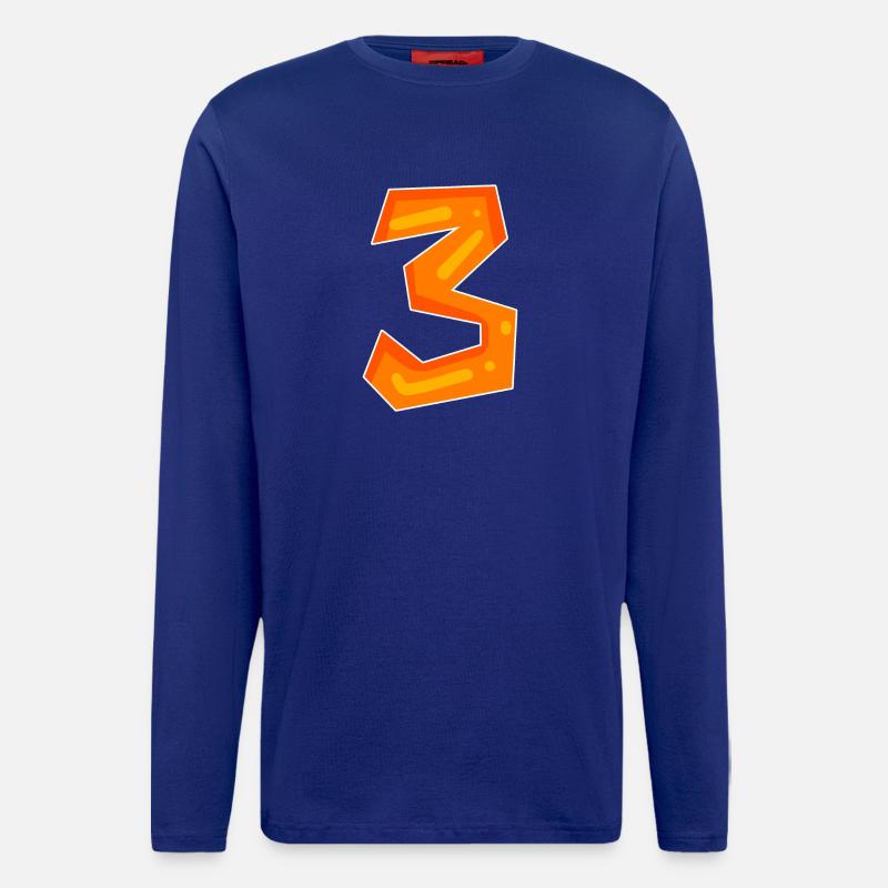 3 orange - Longsleeve - made by SPREAD - Iconic Blue