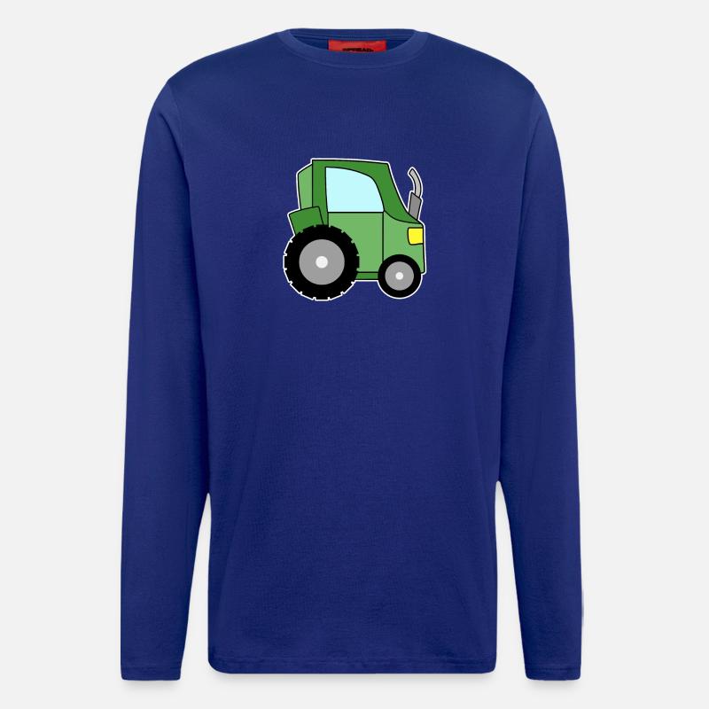 Traktor grün - Langarmshirt - made by SPREAD  - Iconic Blue