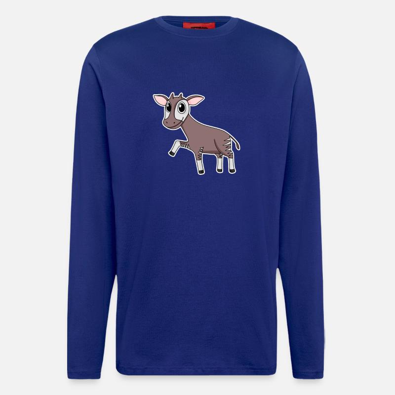 Okapi forest giraffe motif - Longsleeve - made by SPREAD - Iconic Blue