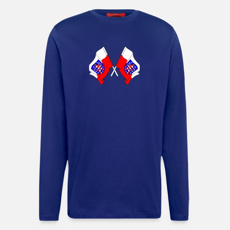 Two flags crossed Thuringia - Longsleeve - made by SPREAD  - Iconic Blue