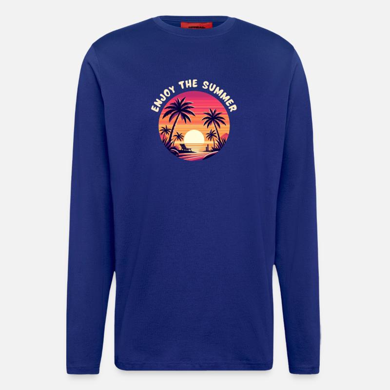 Genießen Sie den Sommer - Langarmshirt - made by SPREAD  - Iconic Blue