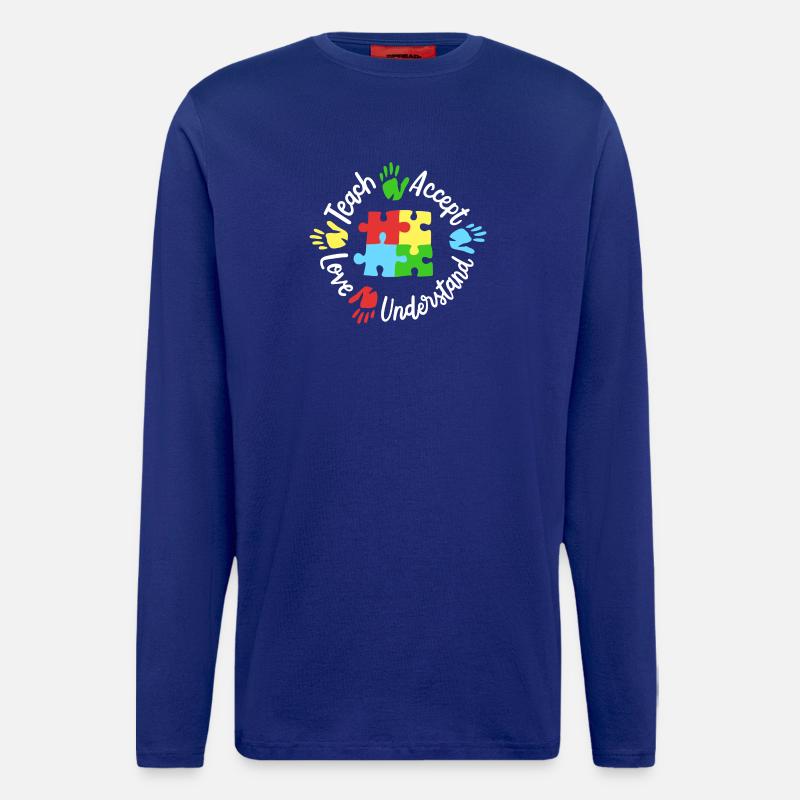 Autismus Bewusstsein Lehrer - Langarmshirt - made by SPREAD  - Iconic Blue