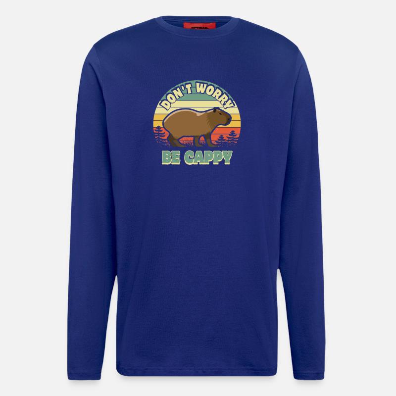 Don't worry be Cappy - Capybara - Langarmshirt - made by SPREAD  - Iconic Blue