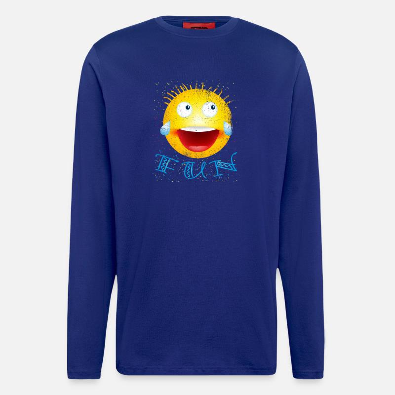 smiley laughs modified - Longsleeve - made by SPREAD  - Iconic Blue