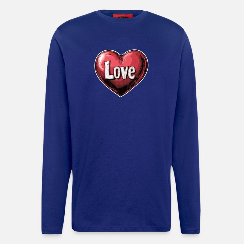 Herz der Liebe Illustration - Langarmshirt - made by SPREAD - Iconic Blue
