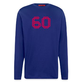 60. 60 JAHRE. 60-JÄHRIGES JUBILÄUM. 60. GEBURTSTAG. - Langarmshirt - made by SPREAD  - Iconic Blue - Vorne