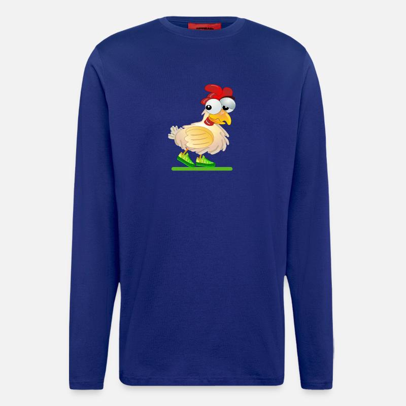 CHICKENS COMIC RUNNING RACE - Longsleeve - made by SPREAD  - Iconic Blue
