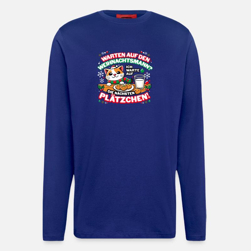 Ich warte auf die nächsten Plätzchen - Langarmshirt - made by SPREAD  - Iconic Blue
