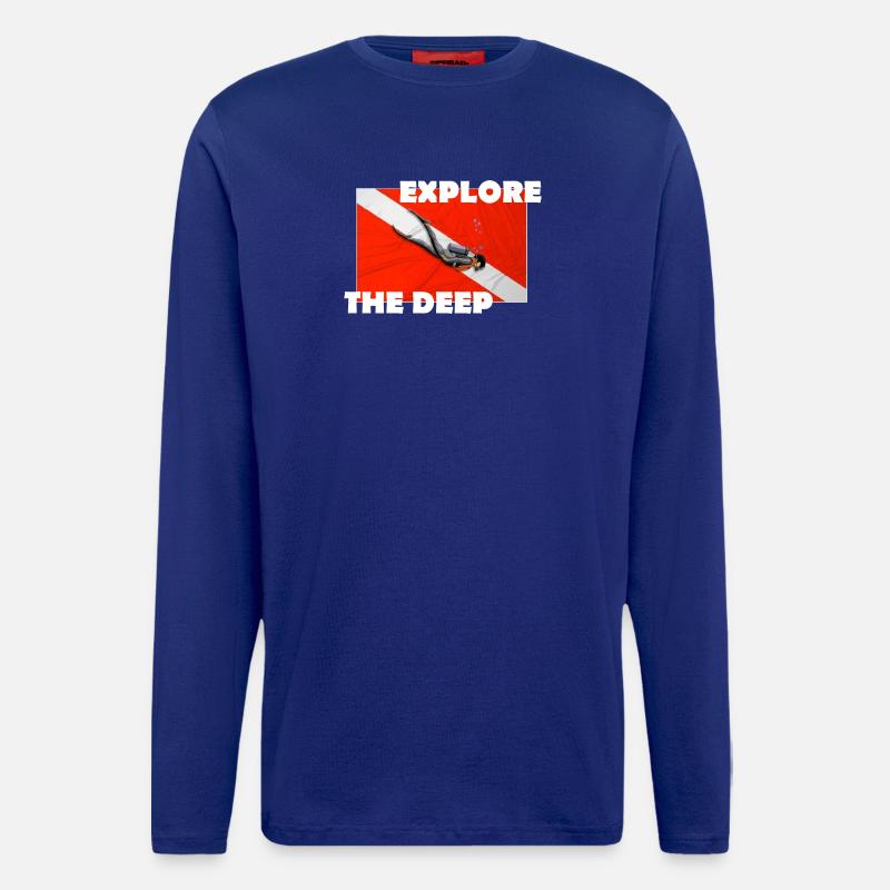 EXPLORE THE DEEP - Longsleeve - made by SPREAD  - Iconic Blue