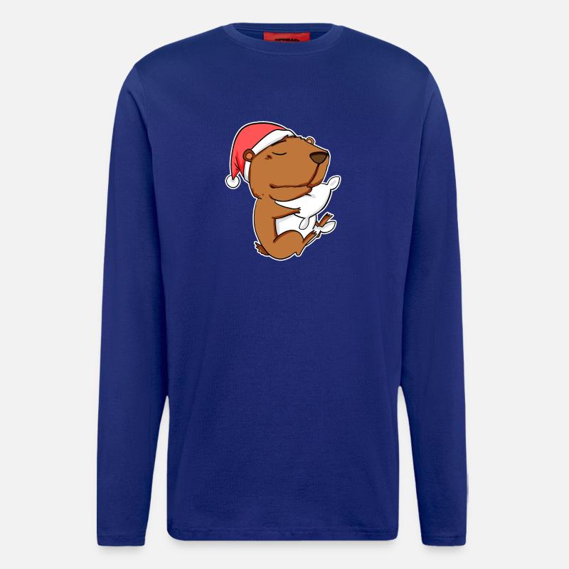 Capybara Wasserschwein Geschenk - Langarmshirt - made by SPREAD  - Iconic Blue