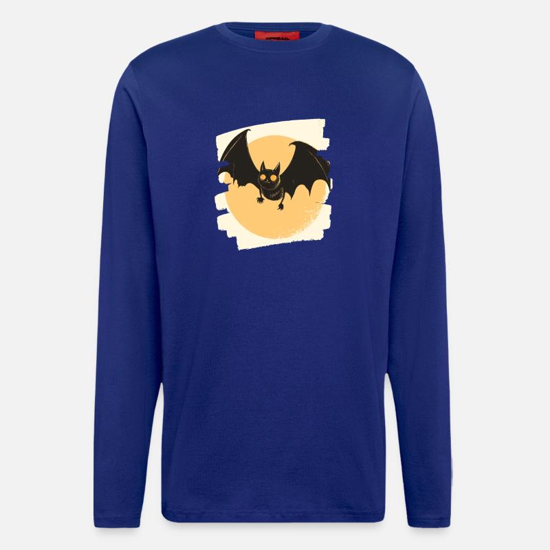 Fledermaus Retro - Langarmshirt - made by SPREAD  - Iconic Blue
