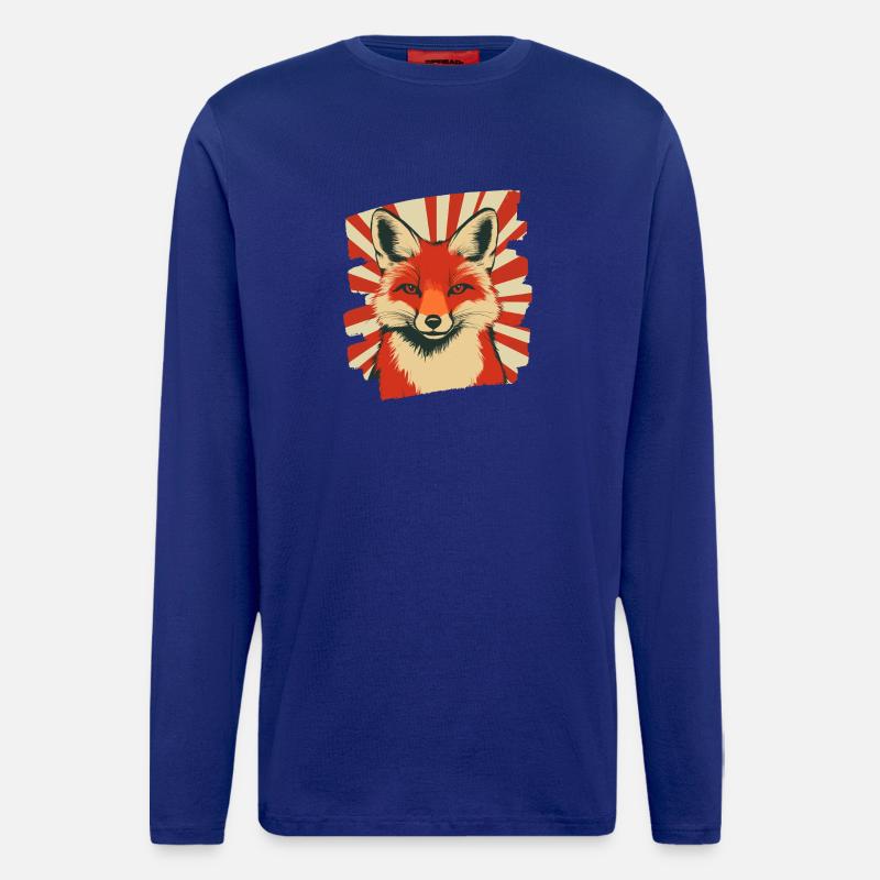 Fuchs Retro - Langarmshirt - made by SPREAD  - Iconic Blue