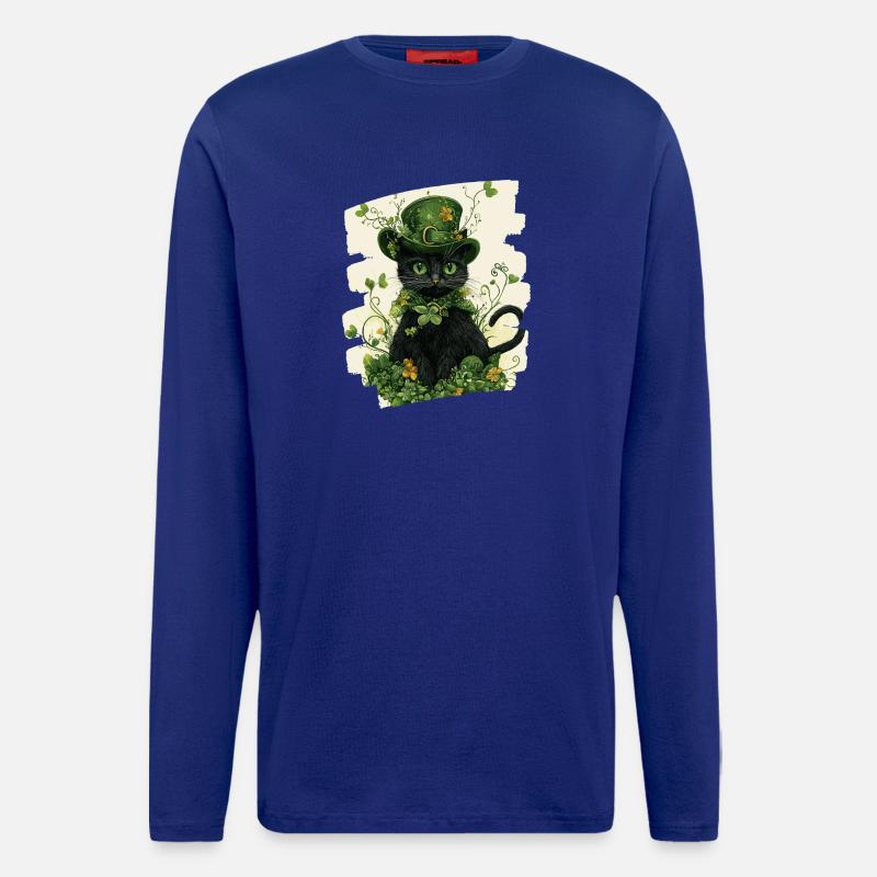 St Patrick's Day Cat - Longsleeve - made by SPREAD  - Iconic Blue