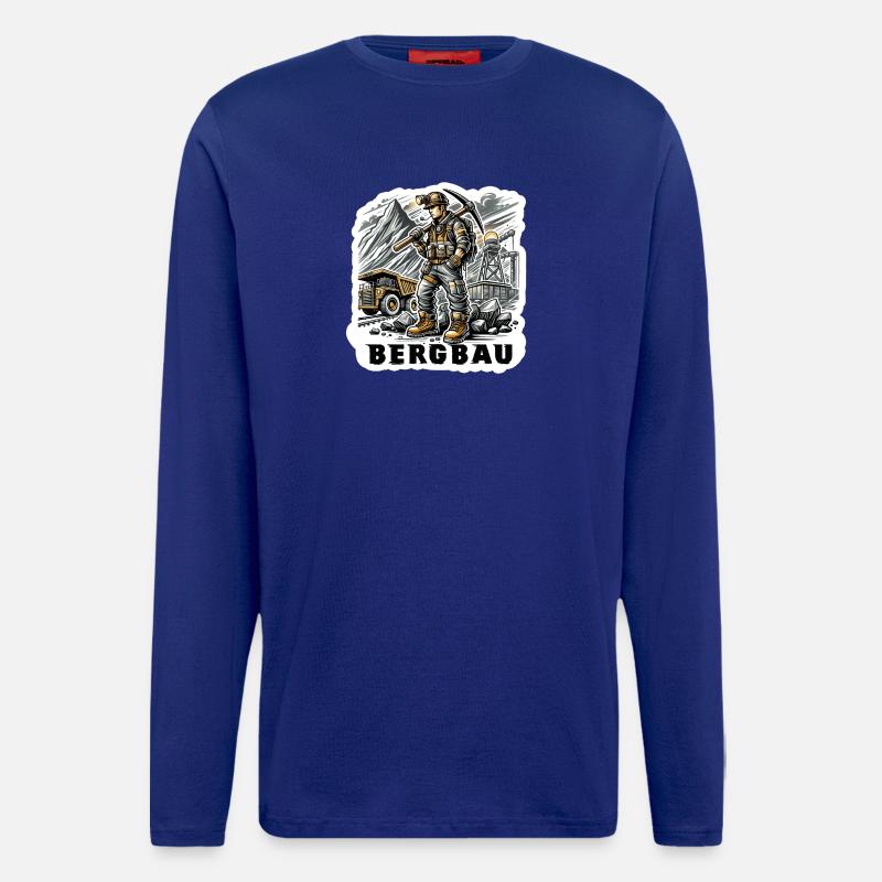 Harte Arbeit im Bergbau - Langarmshirt - made by SPREAD - Iconic Blue