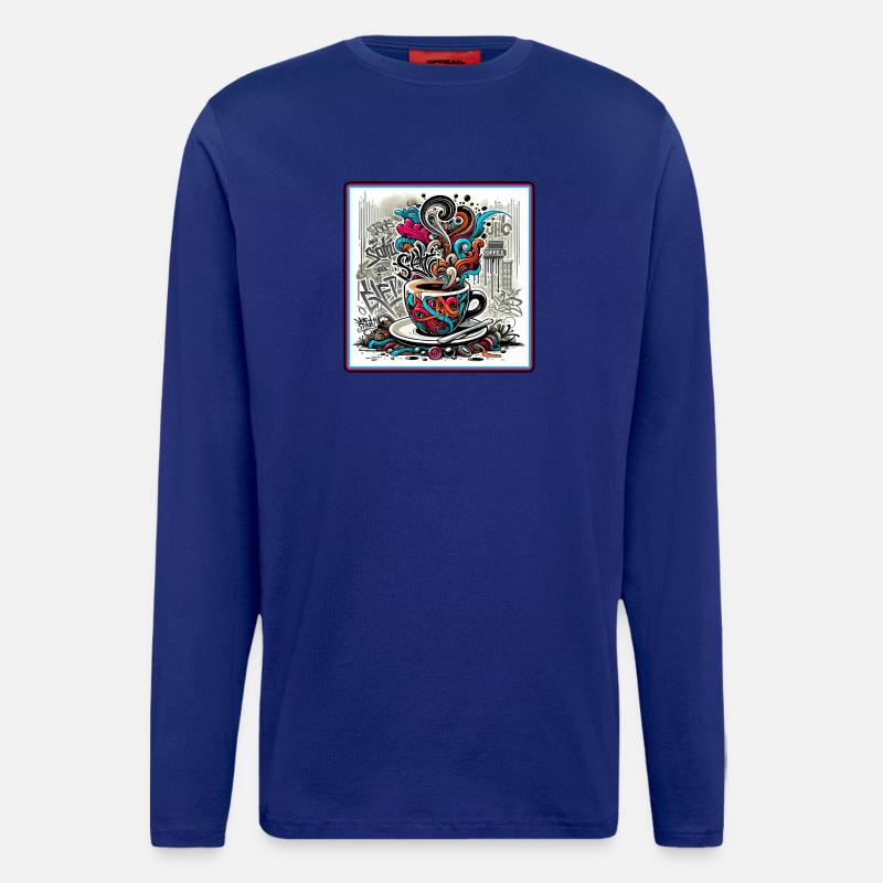 Espresso Graffiti - Langarmshirt - made by SPREAD  - Iconic Blue