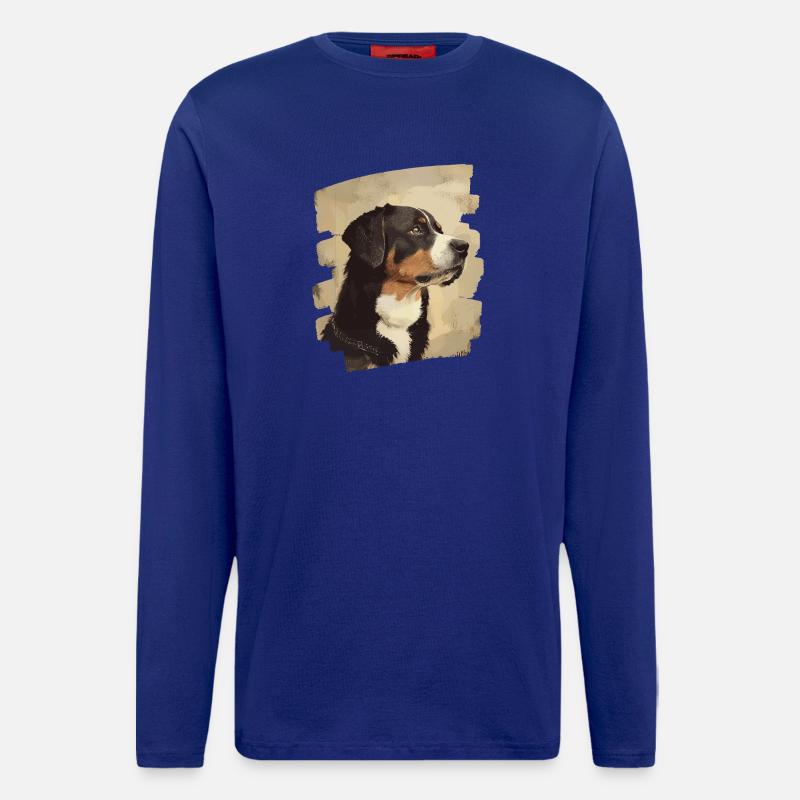 Entlebucher Sennenhund 4 - Langarmshirt - made by SPREAD  - Iconic Blue