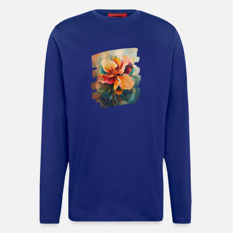 Spring Spring Beginning Flower Flowers - Longsleeve - made by SPREAD  - Iconic Blue