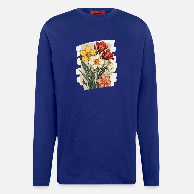 Spring Spring Beginning Flower Flowers - Longsleeve - made by SPREAD  - Iconic Blue