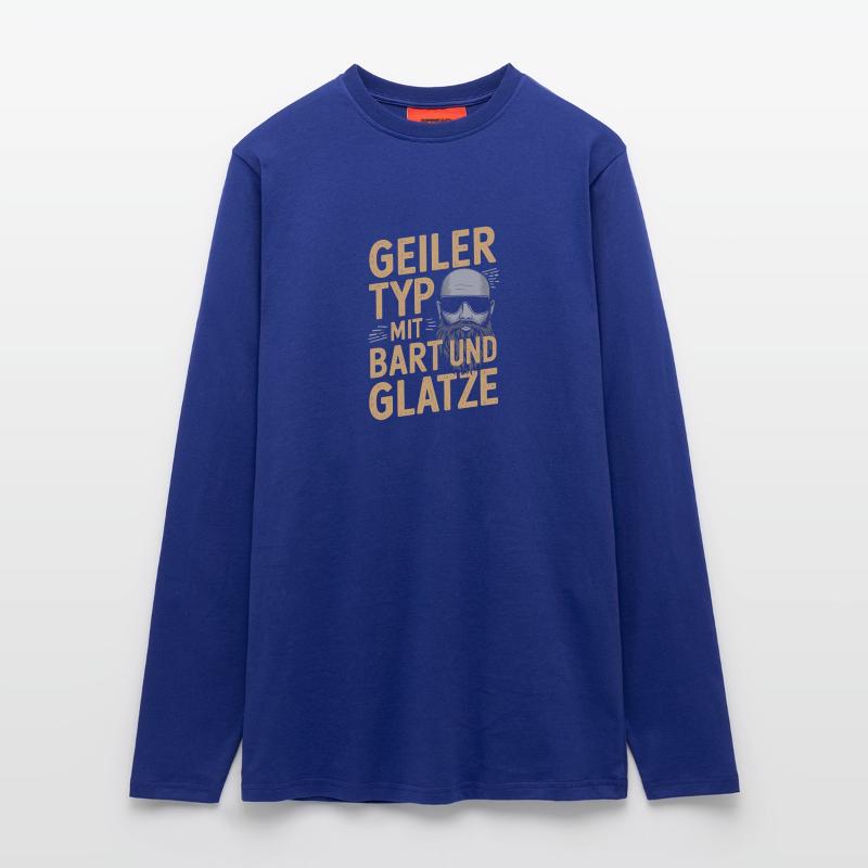Geiler Typ Mit Bart & Glatze Glatzkopf Bartträger Langarmshirt - made by SPREAD 