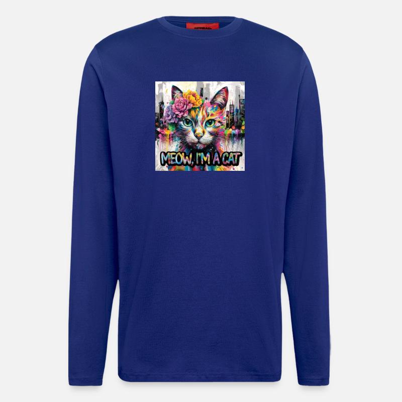 Artful Cat Version 2 - Longsleeve - made by SPREAD - Iconic Blue