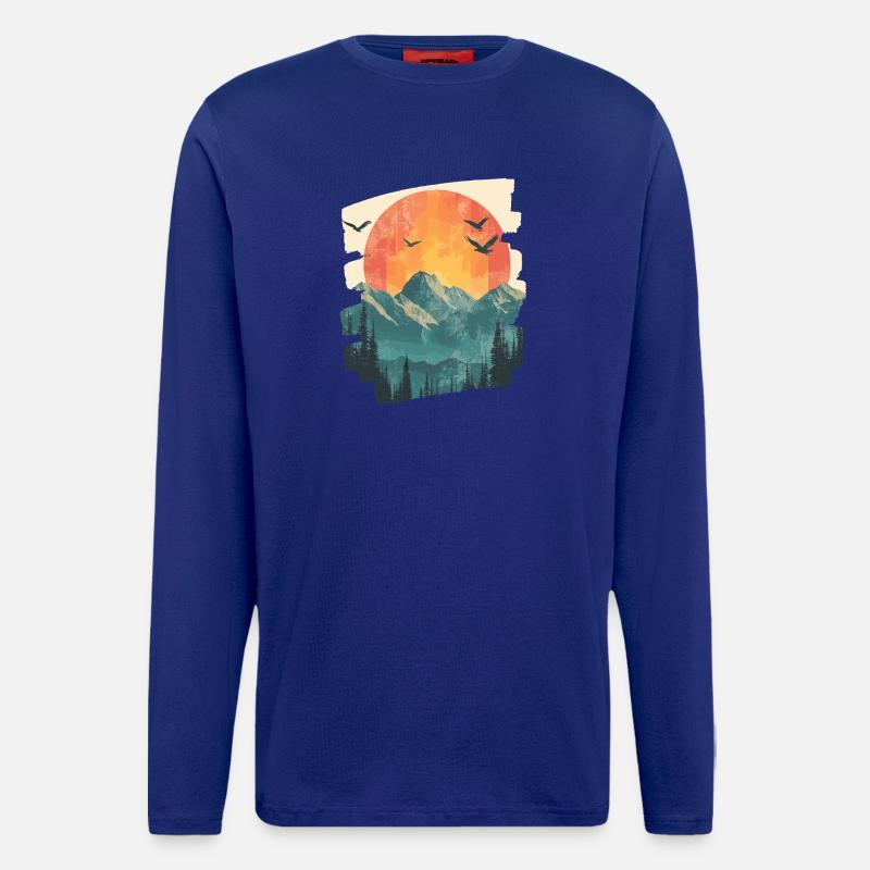 Berge - Langarmshirt - made by SPREAD  - Iconic Blue