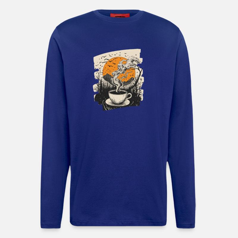 Kaffee Coffee Kaffeeliebhaber - Langarmshirt - made by SPREAD  - Iconic Blue