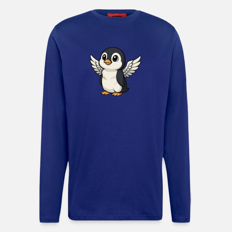 Süßer Pinguin Engel - Langarmshirt - made by SPREAD  - Iconic Blue