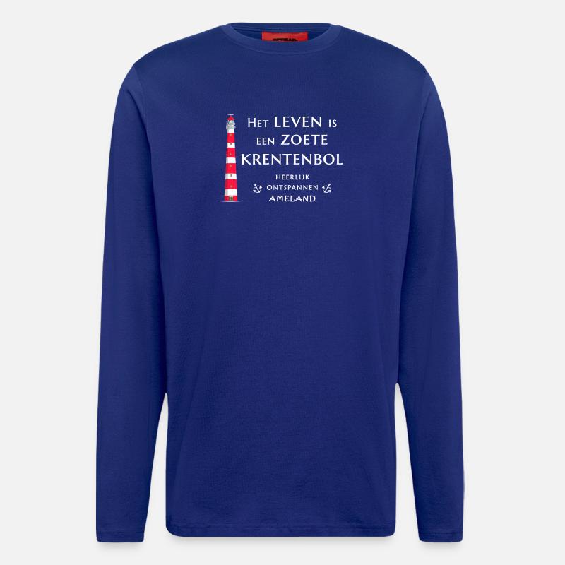 Ameland, Netherlands Lighthouse Hand Drawing - Longsleeve - made by SPREAD  - Iconic Blue