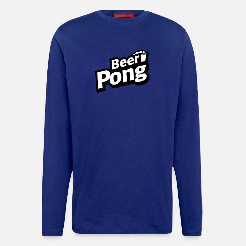Beer Pong Logo mit Becher - Langarmshirt - made by SPREAD  - Iconic Blue