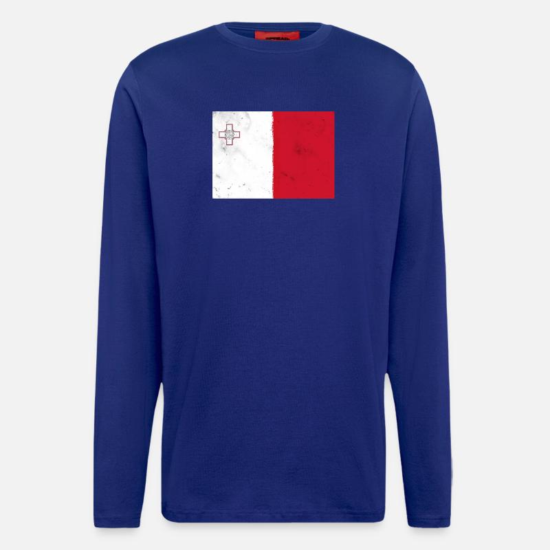 Flagge von Malta - Langarmshirt - made by SPREAD  - Iconic Blue