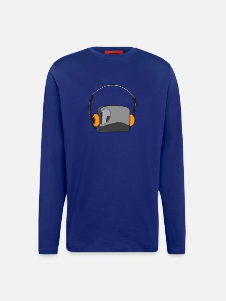 Cool Portable Cassette Audio Player - Longsleeve - made by SPREAD  - Iconic Blue