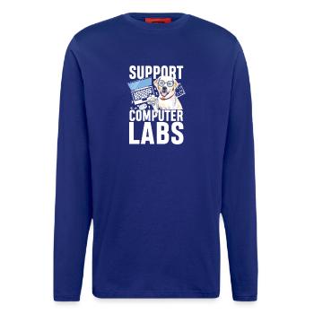 Support computer labs - Langarmshirt - made by SPREAD  - Iconic Blue - Vorne
