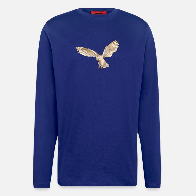 Wunderschöne Schleiereule im Flug - Langarmshirt - made by SPREAD  - Iconic Blue