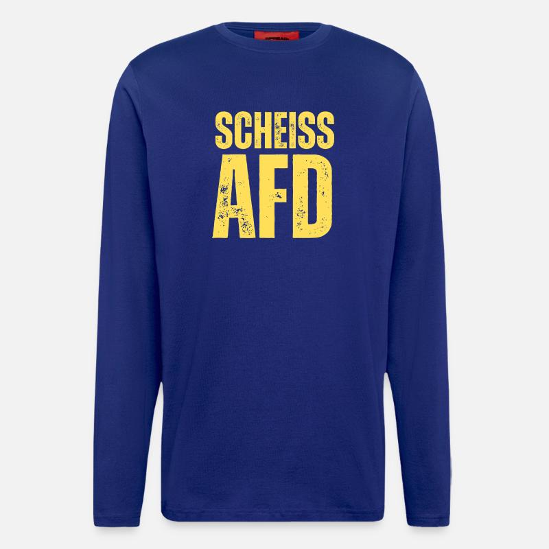 Scheiss AFD - Langarmshirt - made by SPREAD  - Iconic Blue