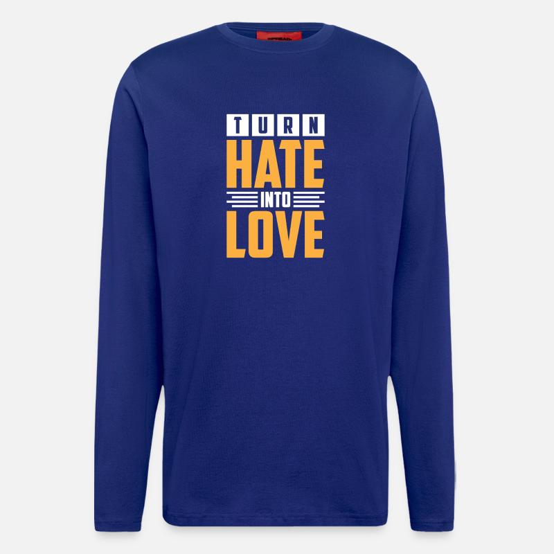 Transformative, hasserfüllte bis liebevolle Designs - Langarmshirt - made by SPREAD  - Iconic Blue