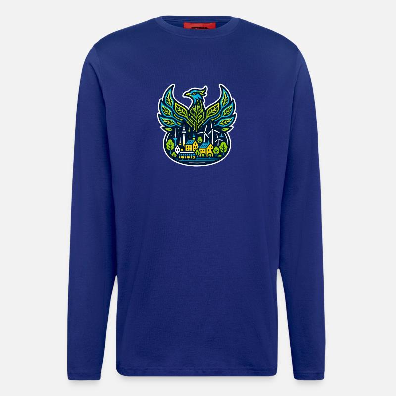 Phönix der Energiewende - Langarmshirt - made by SPREAD - Iconic Blue