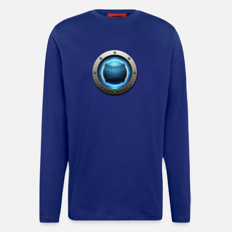 Futuristisch angetrieben durch Baseball-Emblem-Design - Langarmshirt - made by SPREAD - Iconic Blue