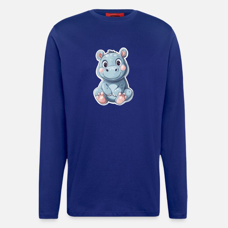 Nilpferd - Langarmshirt - made by SPREAD  - Iconic Blue