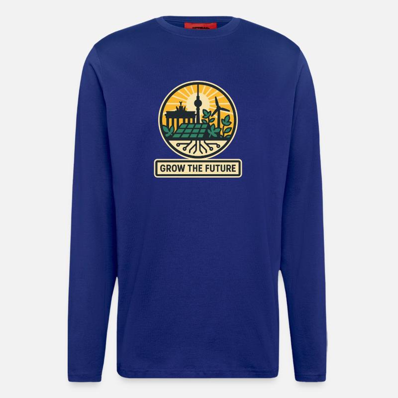 Grow the Future – Berlin - Langarmshirt - made by SPREAD  - Iconic Blue