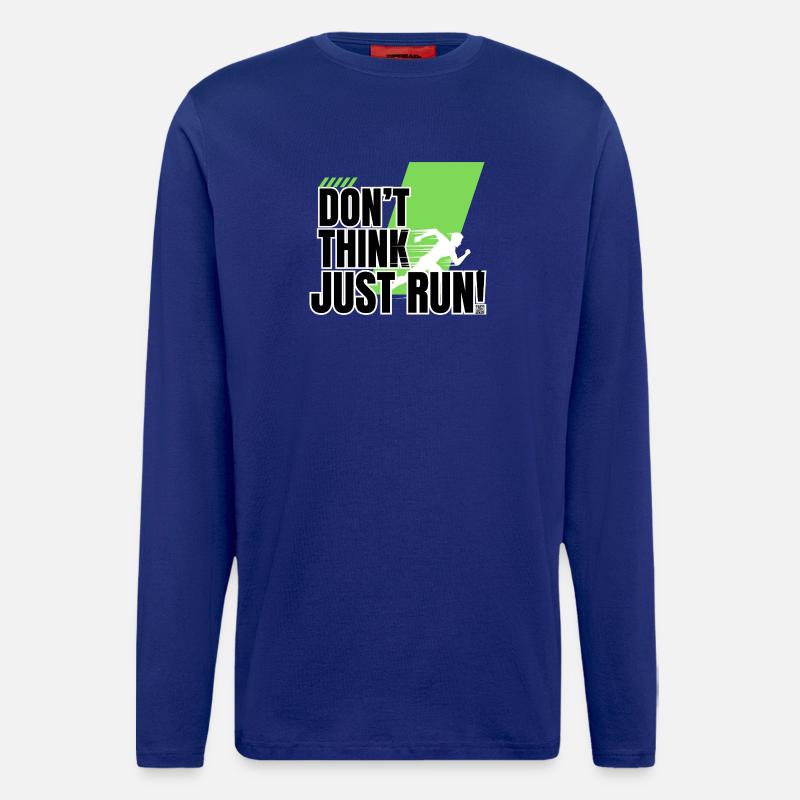 Don't think, just run! - Longsleeve - made by SPREAD  - Iconic Blue