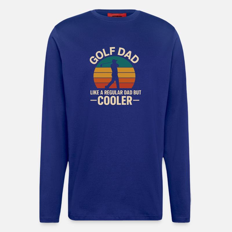 Golf Dad Retro Sunset Design - Longsleeve - made by SPREAD  - Iconic Blue