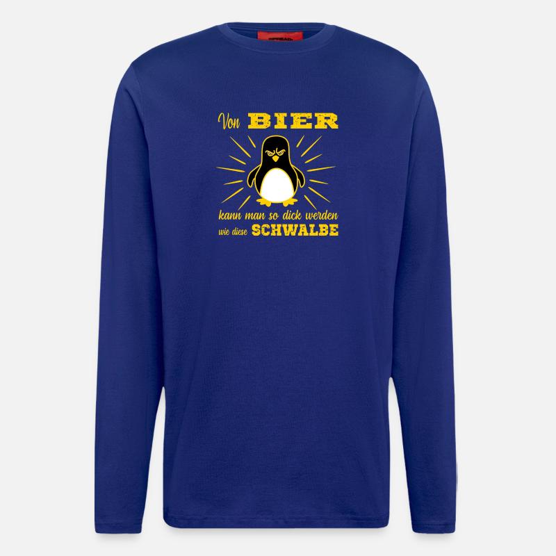 Bier Pinguin - Langarmshirt - made by SPREAD  - Iconic Blue