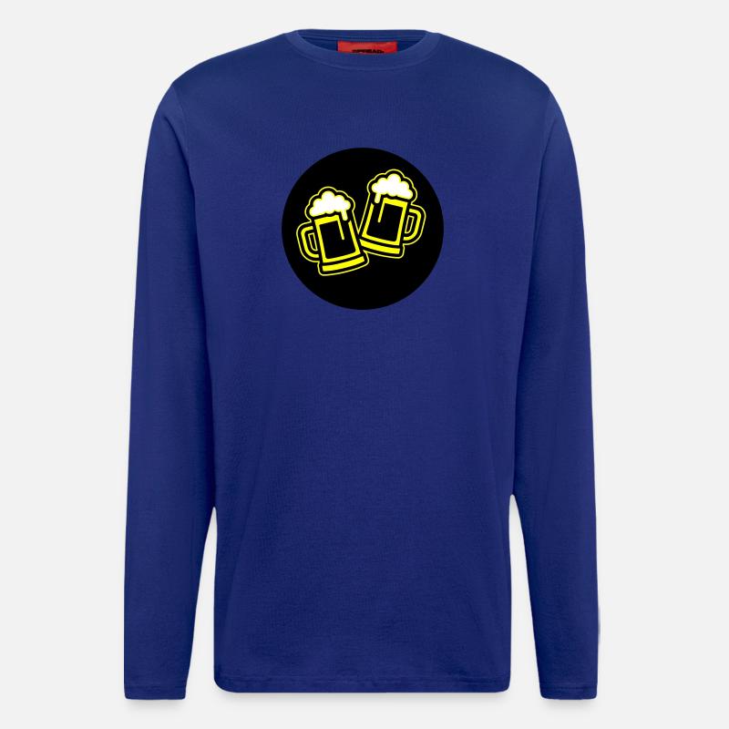 Bier Anstoßen Symbol Bierkrug - Langarmshirt - made by SPREAD  - Iconic Blue